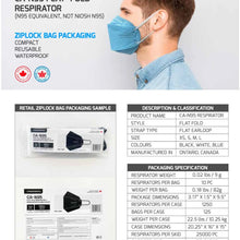 Load image into Gallery viewer, CA - N95 Flat Fold Respirators (Pack of 10) (Canadian Made)