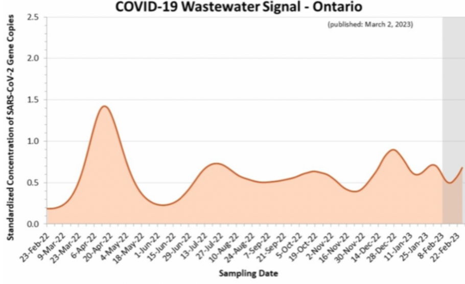 Tracking the Spread: Ontario's Wastewater Reveals Rise in COVID-19 Cases on Feb 23rd