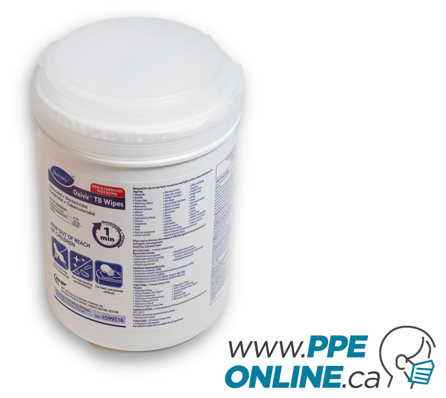 picture of Oxivir wipes available at PPE Online