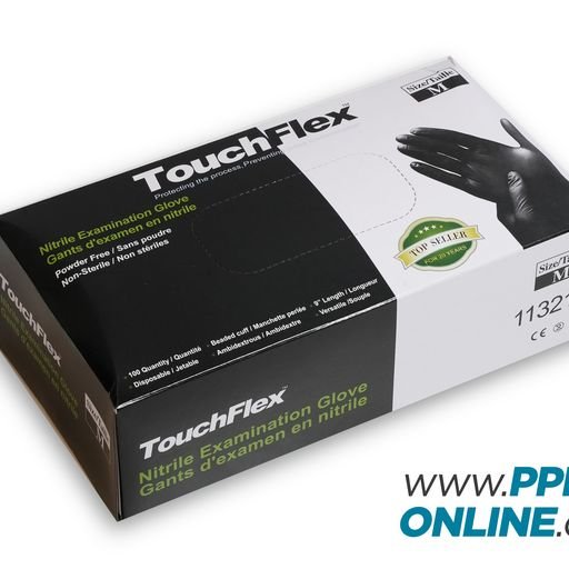 Black Nitrile gloves www.ppeonline.ca