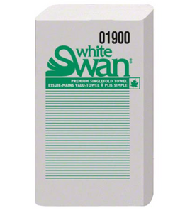 White Swan Classic Singlefold Towel - 9" x 10.7"