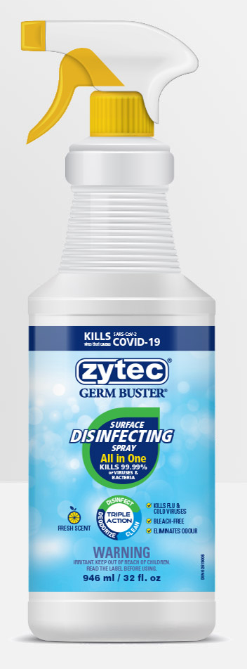 Zytec Surface Disinfecting Spray – All in One