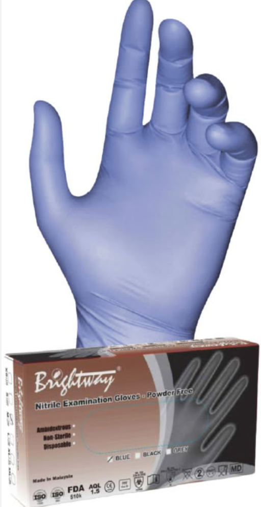 Nitrile EXAMINATION BRIGHTWAY Gloves (Medical, Dental, Labs, Vets) *EXTRA SMALL ONLY*