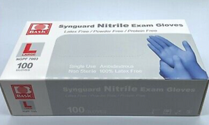 Blue Nitrile Gloves 4 mil ***CLOSEOUT*** Small and Large Only Limited Quantities