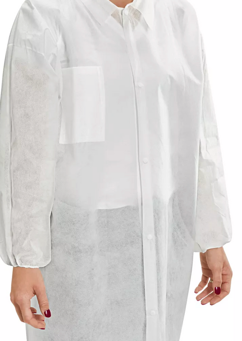 Lab Coat with 1 Pocket, Snap Front, Case of 30