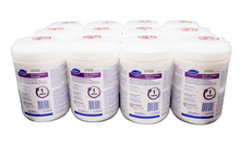 Load image into Gallery viewer, Image of a cylindrical container of 12 units of 180 Oxivir disinfectant wipes, prominently displaying the brand and quantity, designed for quick and effective surface cleaning
