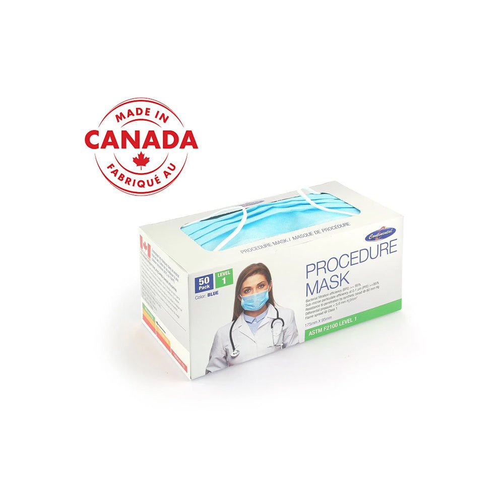 ASTM Level 1 Surgical Mask (Made in Canada) (50 per box)