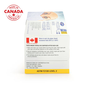 ASTM Level 2 Surgical Mask (Made in Canada) (50 per box) - PPE ONLINE