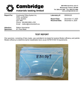 ASTM Level 2 Surgical Mask (Made in Canada) (50 per box) - PPE ONLINE