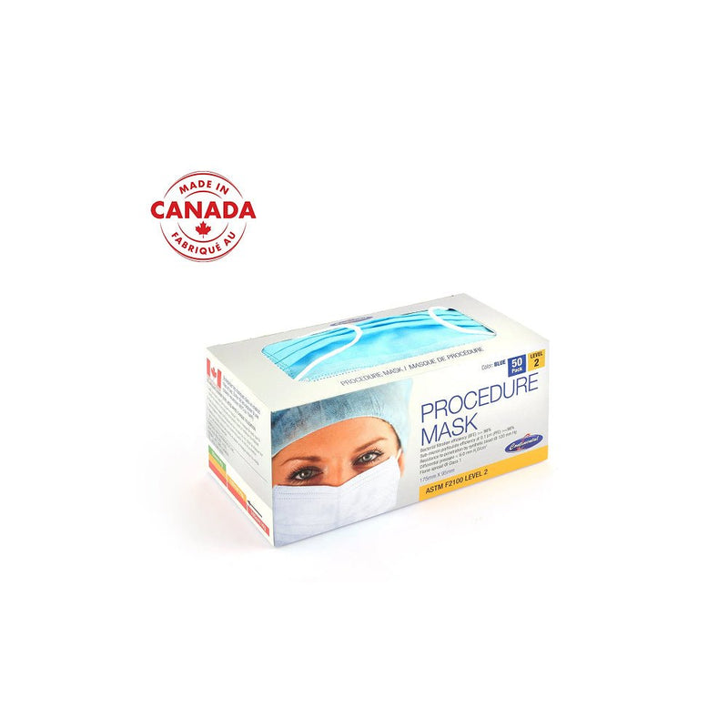 ASTM Level 2 Surgical Mask (Made in Canada) (50 per box)