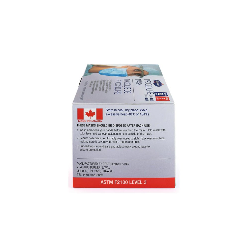 ASTM Level 3 Surgical Mask (Made in Canada) (50 per box)