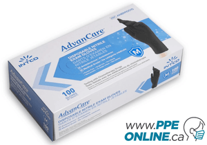 BLACK Nitrile EXAMINATION AdvanCare Gloves (Medical, Dental, Labs, Vets) 4 Mil