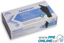 Load image into Gallery viewer, BLACK Nitrile EXAMINATION AdvanCare Gloves (Medical, Dental, Labs, Vets) 4 Mil

