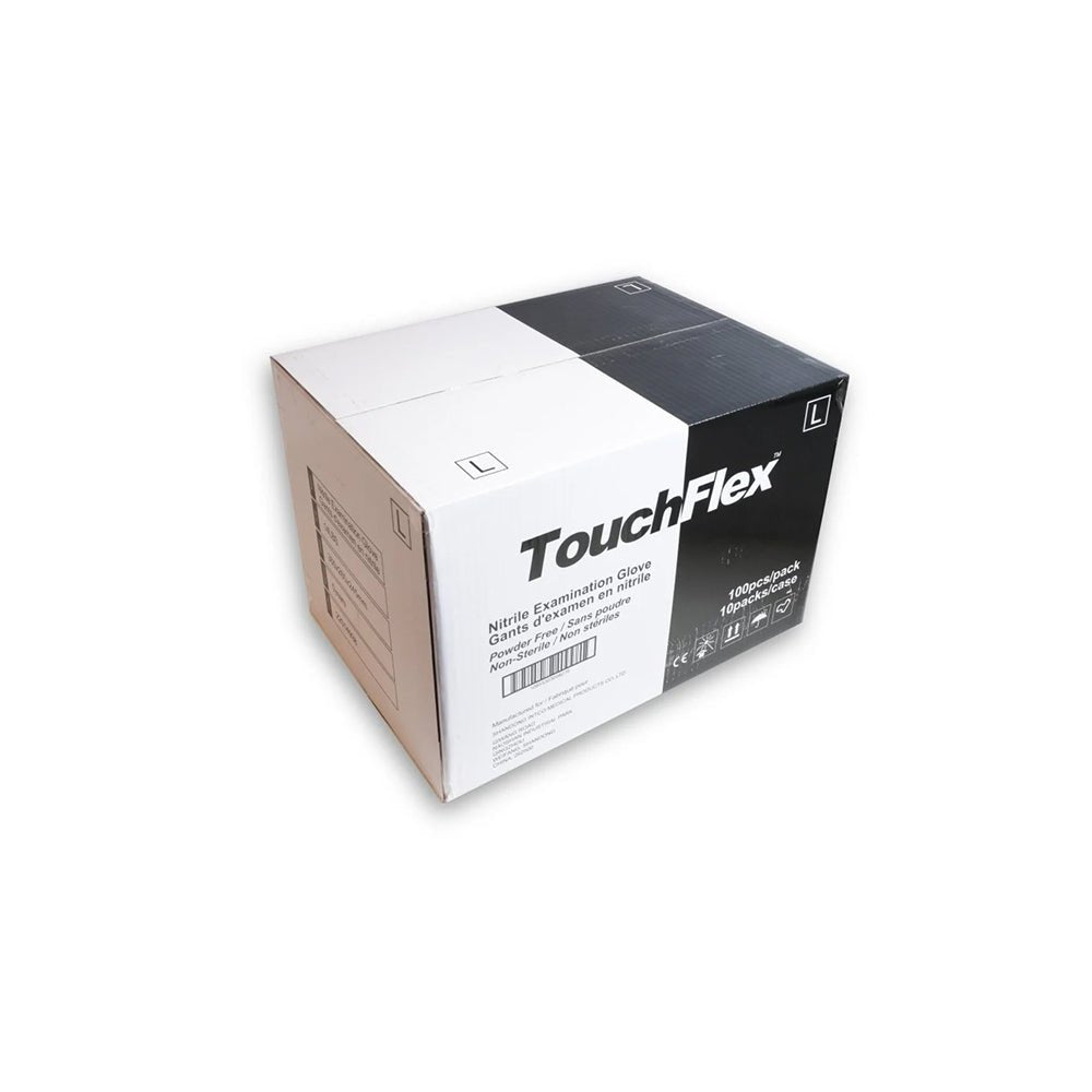 Black TouchFlex Nitrile Exam Powder Free Gloves 5 Mil