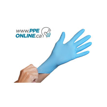 Load image into Gallery viewer, Blue Nitrile Examination AdvanCare Gloves (Medical, Dental, Labs, Vets) 4 Mil
