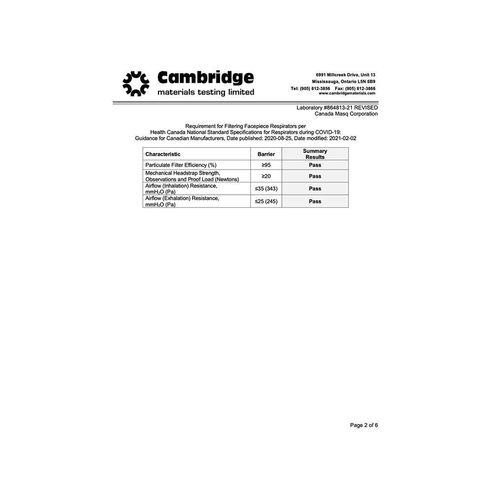 CA - N95 Flat Fold Respirators (Pack of 10) (Canadian Made)