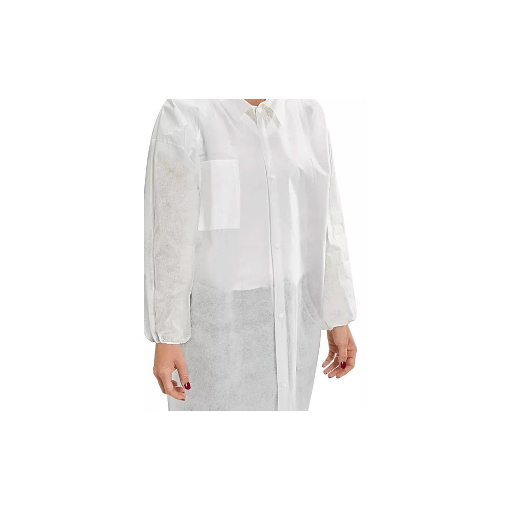 Lab Coat with 1 Pocket, Snap Front, Case of 30
