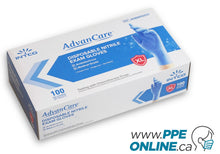 Load image into Gallery viewer, Intco Blue Nitrile Gloves boxes by AdvanCare, neatly arranged,showcasing their premium quality for medical and industrial use
