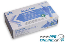 Load image into Gallery viewer, Intco Blue Nitrile Gloves boxes by AdvanCare, neatly arranged,showcasing their premium quality for medical and industrial use
