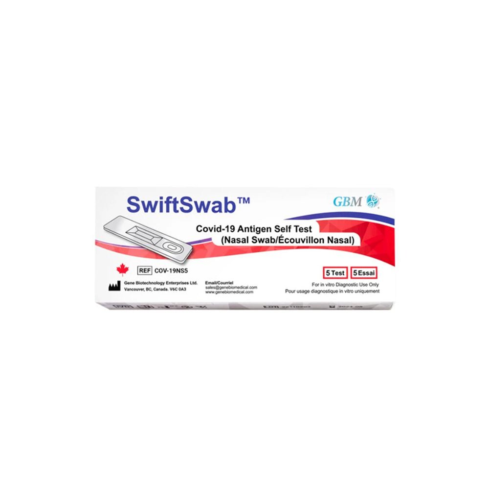 SwiftSwab Rapid COVID-19 Antigen Test - 5 Pack **Exp. May 2026**