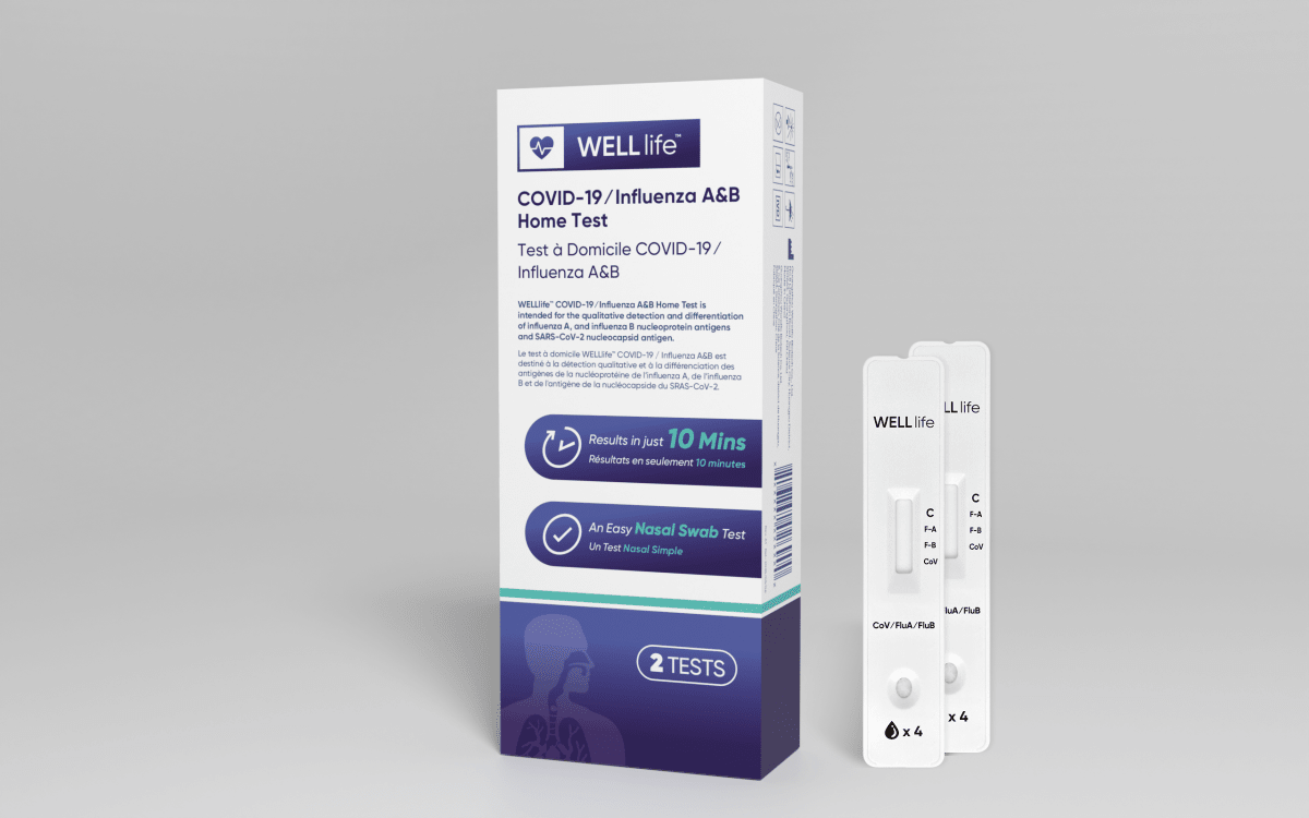 WELLlife™ 3-in-1 COVID / Flu A&B Test Kit / 2 - Pack