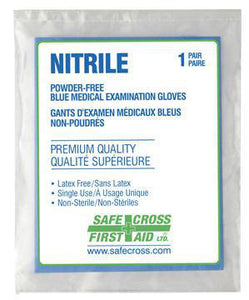 Nitrile Powder-Free Blue Medical Exam Gloves (1 pair)