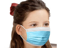 Load image into Gallery viewer, Kids Disposable Face Masks made in Canada, 50 per box, with PFE &gt;=95% for maximum protection, available for purchase online at PPE Online, your one-stop shop for high-quality PPE supplies.
