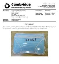 Load image into Gallery viewer, spec sheet for ASTM Level 2 Surgical Mask made in Canada, 50 per box, ideal for PPE use in medical settings, available for purchase online at PPE Online, your trusted source for high-quality PPE supplies
