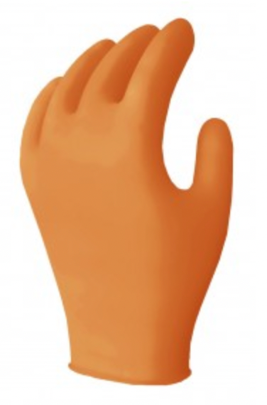 4 mil Orange Nitrile Examination Glove