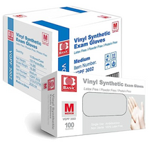 Load image into Gallery viewer, Image of a bulk case containing 1000 Vinyl Examination Disposable Gloves, clearly labeled and stacked, designed for extensive medical or cleaning use
