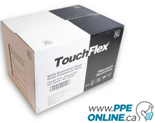 Load image into Gallery viewer, Image showing several cases of Black TouchFlex Nitrile Exam Powder-Free Gloves, 5 Mil, stacked and ready for shipment, ideal for medical, laboratory, and industrial use
